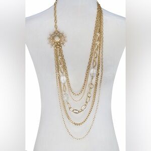 MULTI ROW STARBURST NECKLACE by Graziano (signed)